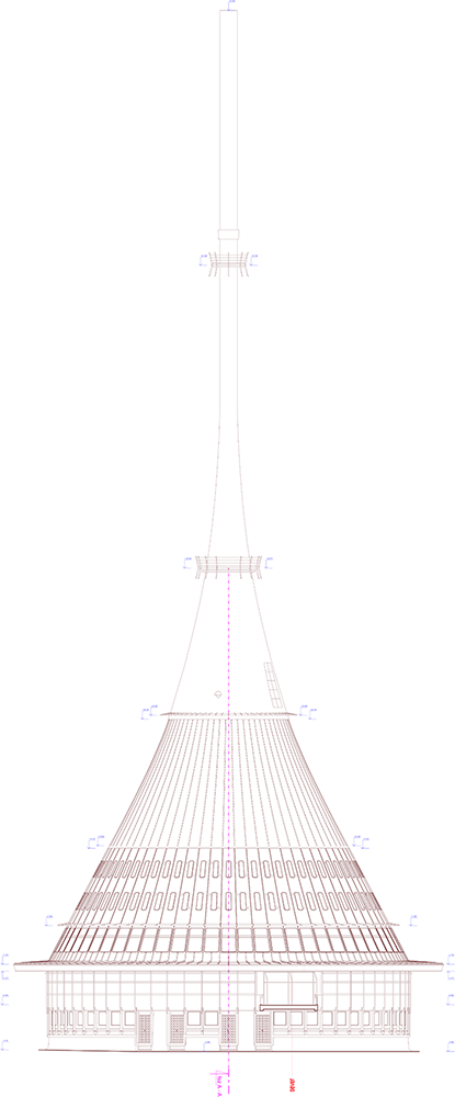 Ještěd — technický výkres