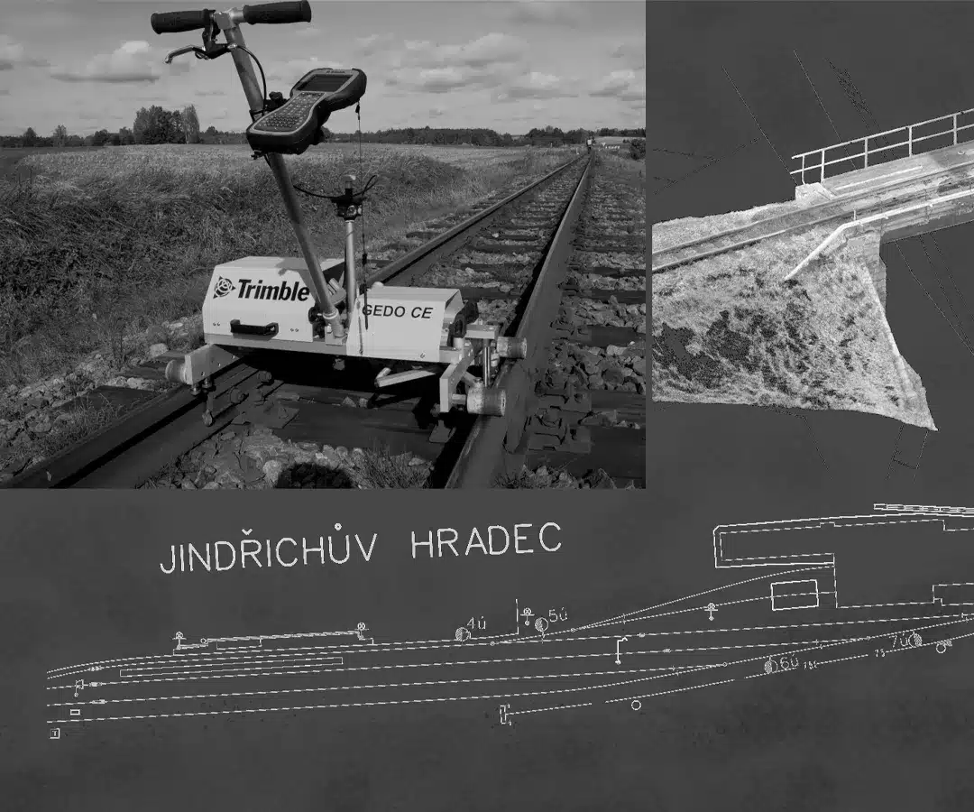 3D model energetického mostu Neratovice — inženýrská geodézie